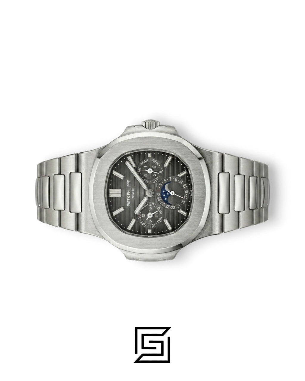 Patek Philippe Nautilus Perpetual Calendar – Grey Dial – Japanese Automatic Chronograph – Stainless Steel Bracelet