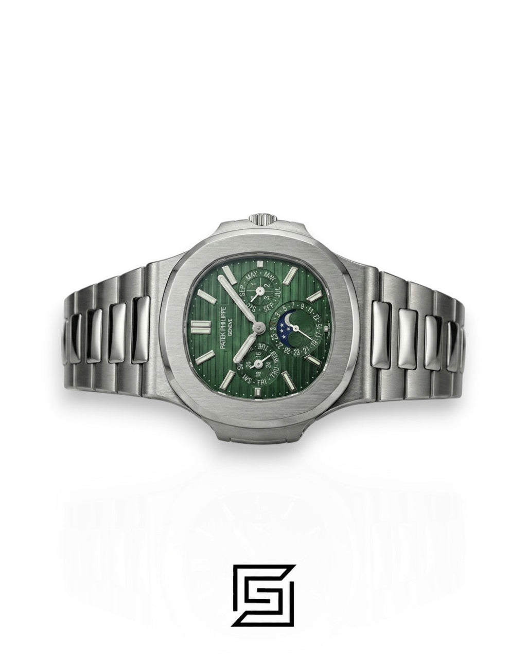 Patek Philippe Nautilus Perpetual Calendar – Green Dial – Japanese Automatic Chronograph – Stainless Steel Bracelet