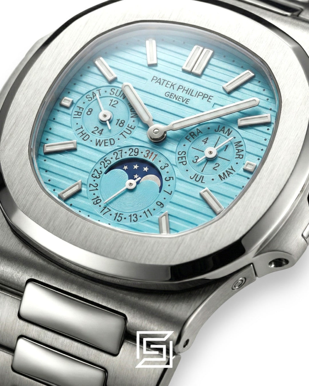 Patek Philippe Nautilus Perpetual Calendar – Tiffany Dial – Japanese Automatic Chronograph – Stainless Steel Bracelet