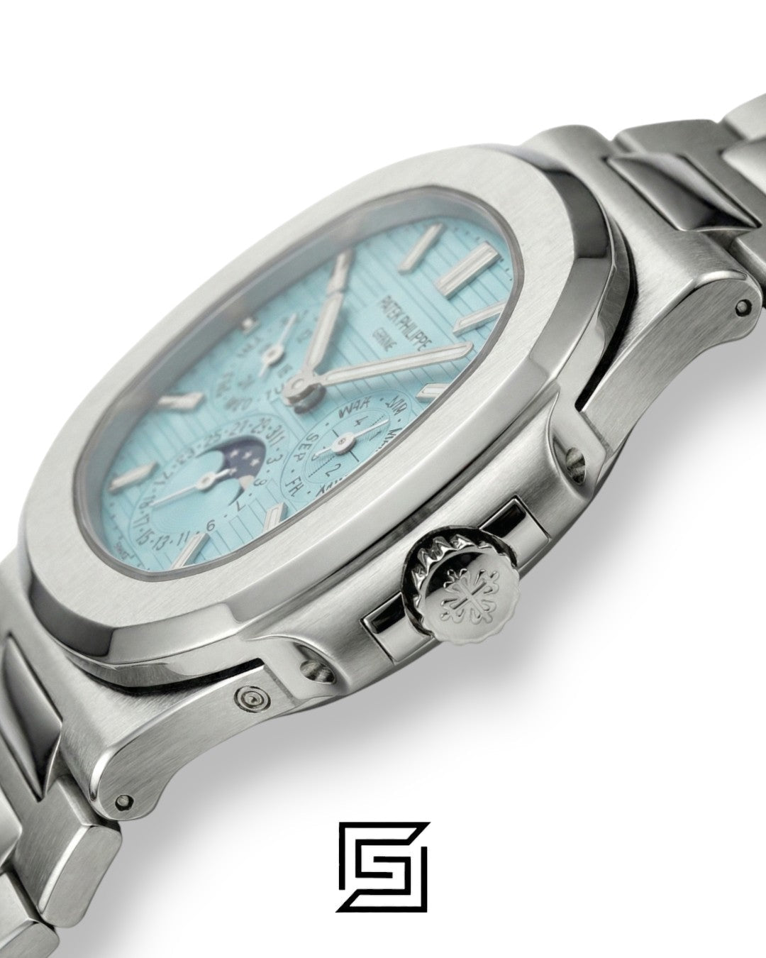 Patek Philippe Nautilus Perpetual Calendar – Tiffany Dial – Japanese Automatic Chronograph – Stainless Steel Bracelet