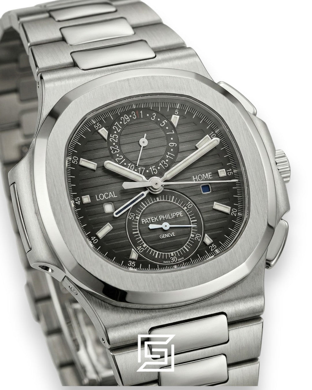 Patek Philippe Nautilus Travel Time – Grey Dial – Japanese Automatic Chronograph – Stainless Steel Bracelet