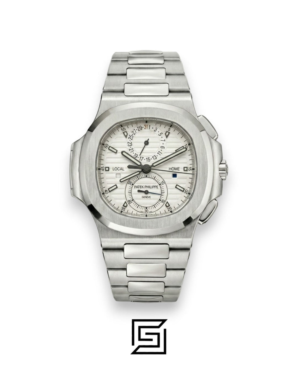 Patek Philippe Nautilus Travel Time – White Dial – Japanese Automatic Chronograph – Stainless Steel Bracelet