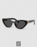 Miu Miu MUA04 16K08Z Black Lenses and Black Frame With Gold Logo