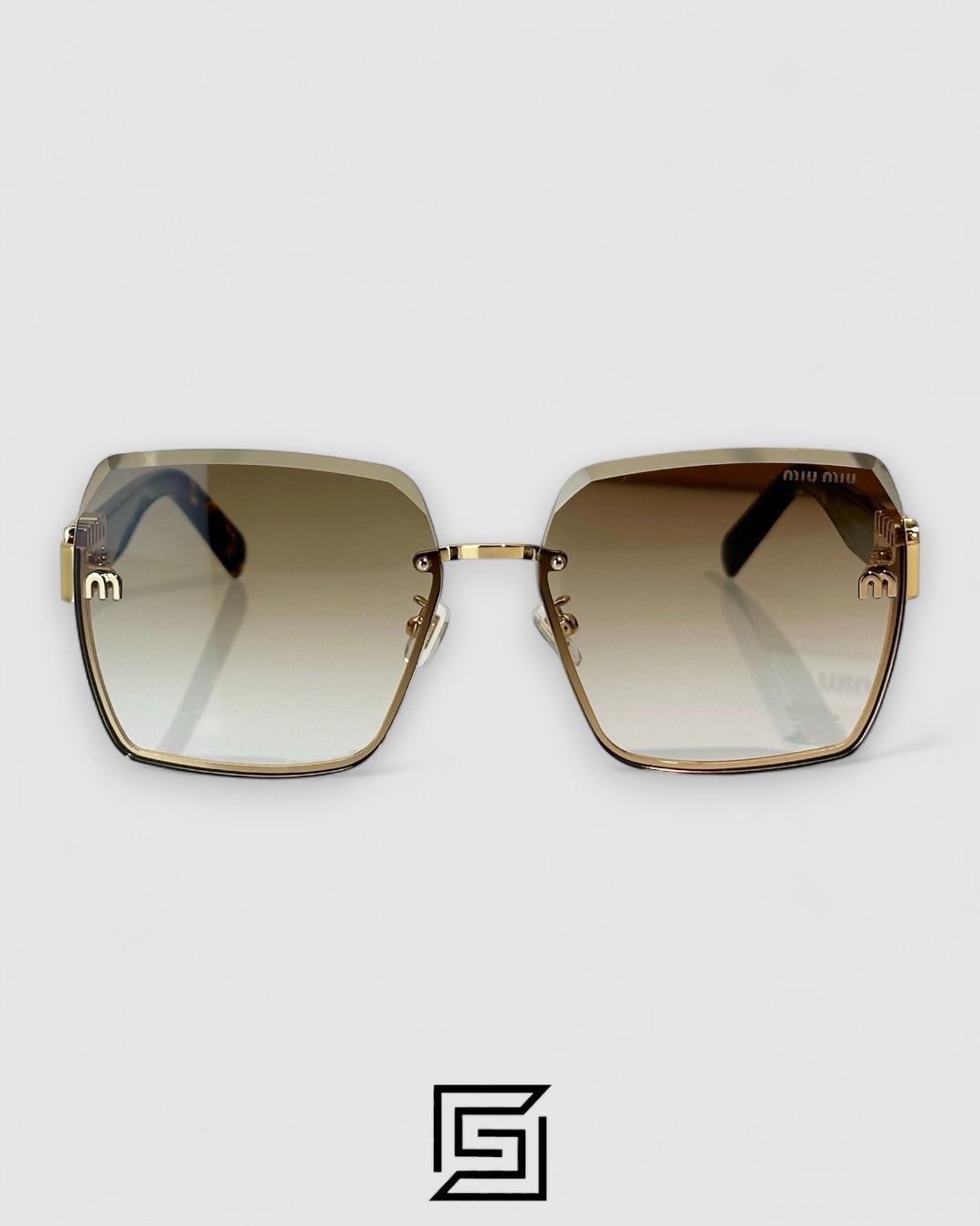 Miu Miu MU60ZS Light Brown Lenses and Gold Frame