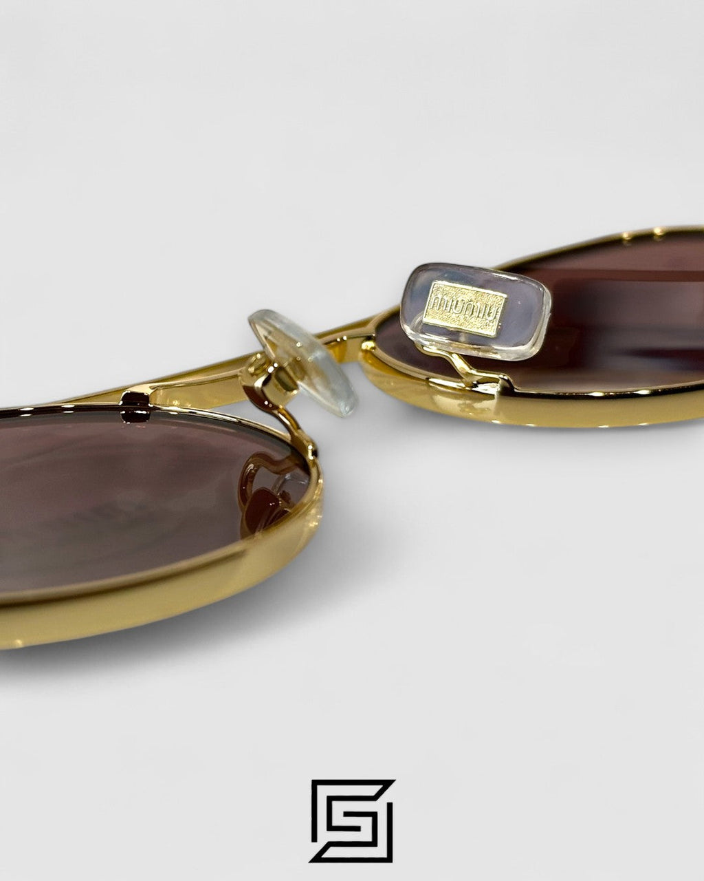 Miu Miu MU54ZS Brown Lenses and Gold Frame