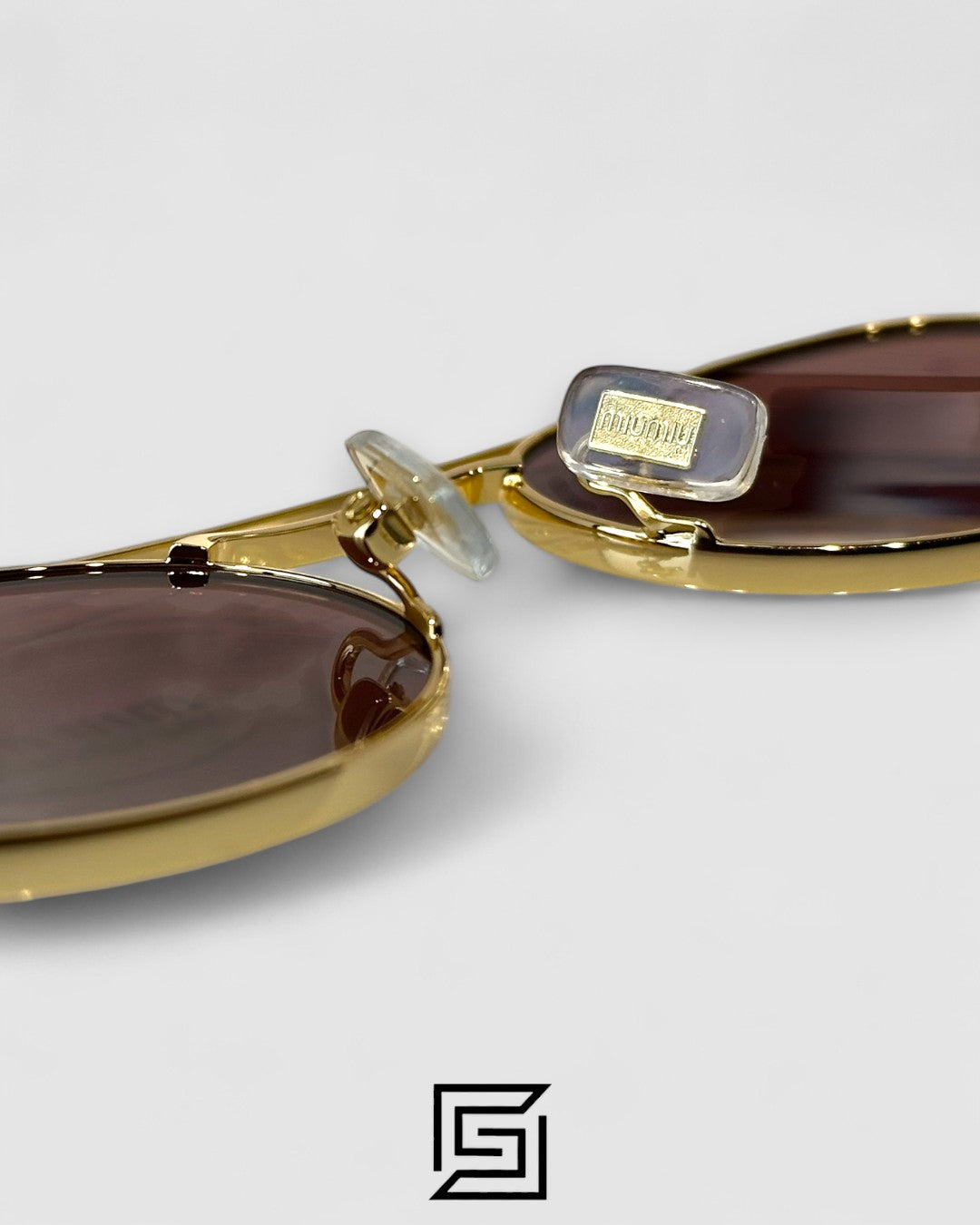Miu Miu MU54ZS Brown Lenses and Gold Frame