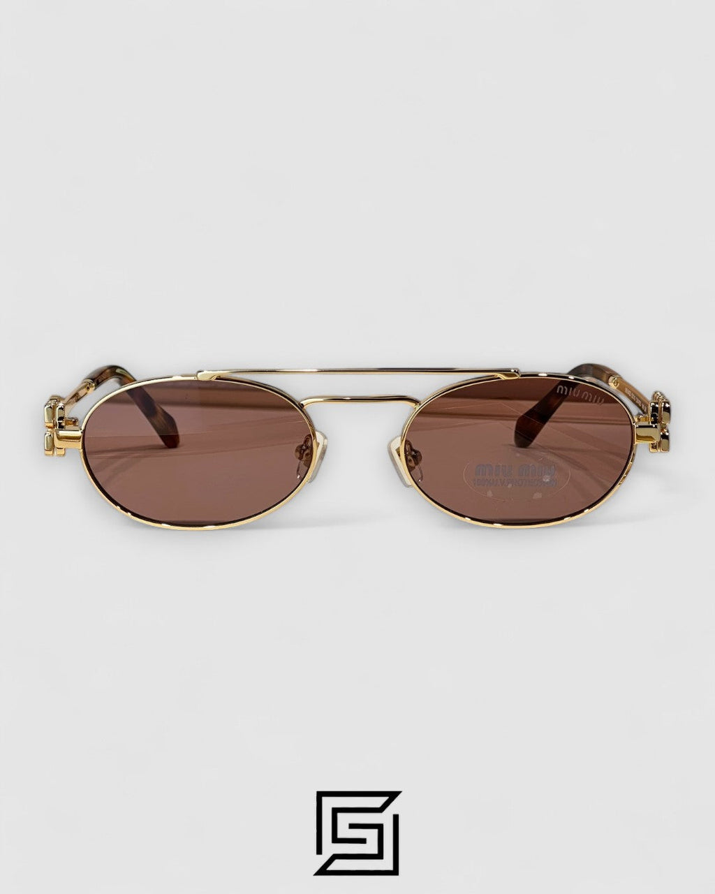 Miu Miu MU54ZS Brown Lenses and Gold Frame