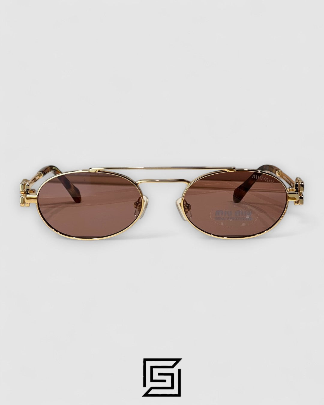 Miu Miu MU54ZS Brown Lenses and Gold Frame