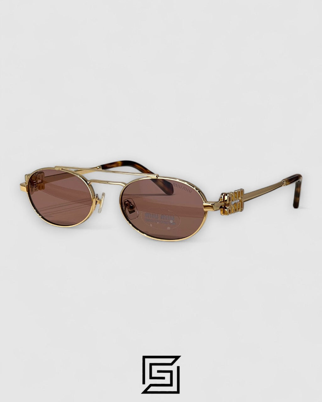 Miu Miu MU54ZS Brown Lenses and Gold Frame
