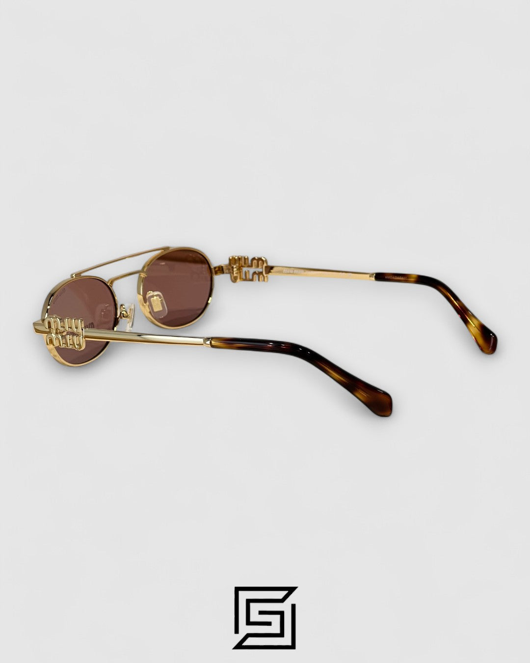 Miu Miu MU54ZS Brown Lenses and Gold Frame