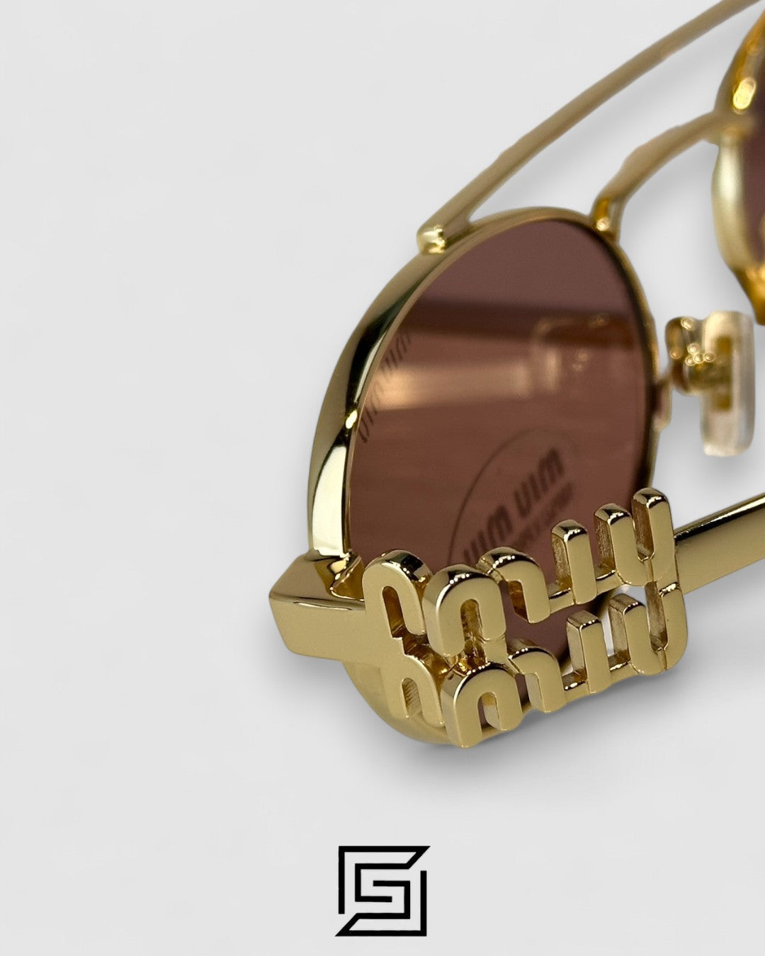 Miu Miu MU54ZS Brown Lenses and Gold Frame