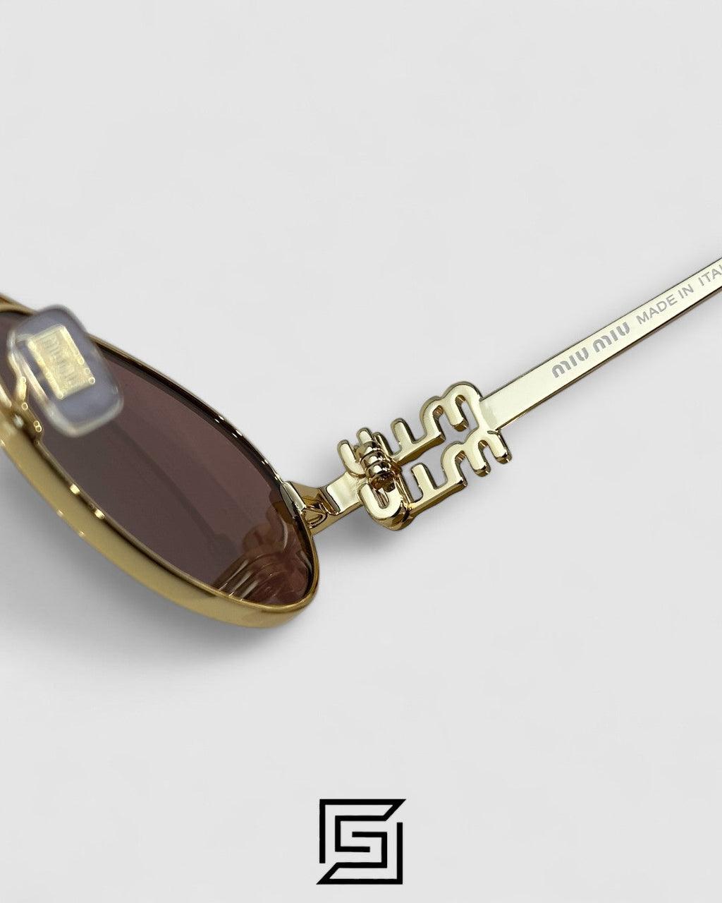 Miu Miu MU54ZS Brown Lenses and Gold Frame