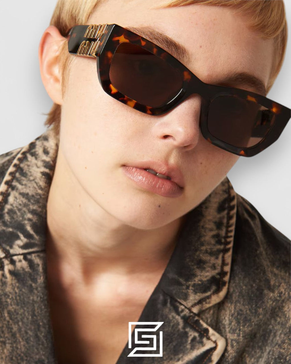 Miu Miu SMU09WS Brown Lenses and Tiger Brown Frame