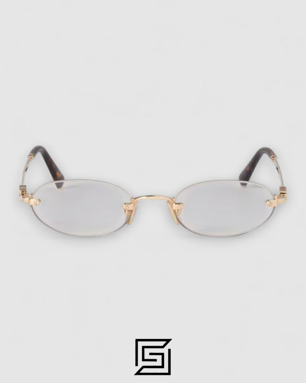 Miu Miu SMUA54s zvn101 Clear Blue Light Filter with Gold Frame