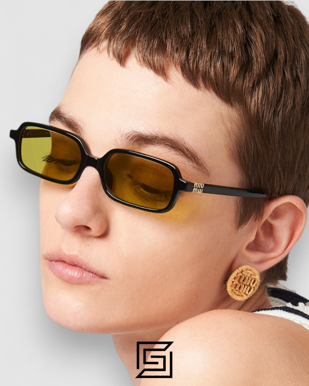 Miu Miu SMU11Z Green Lenses and Black Frame