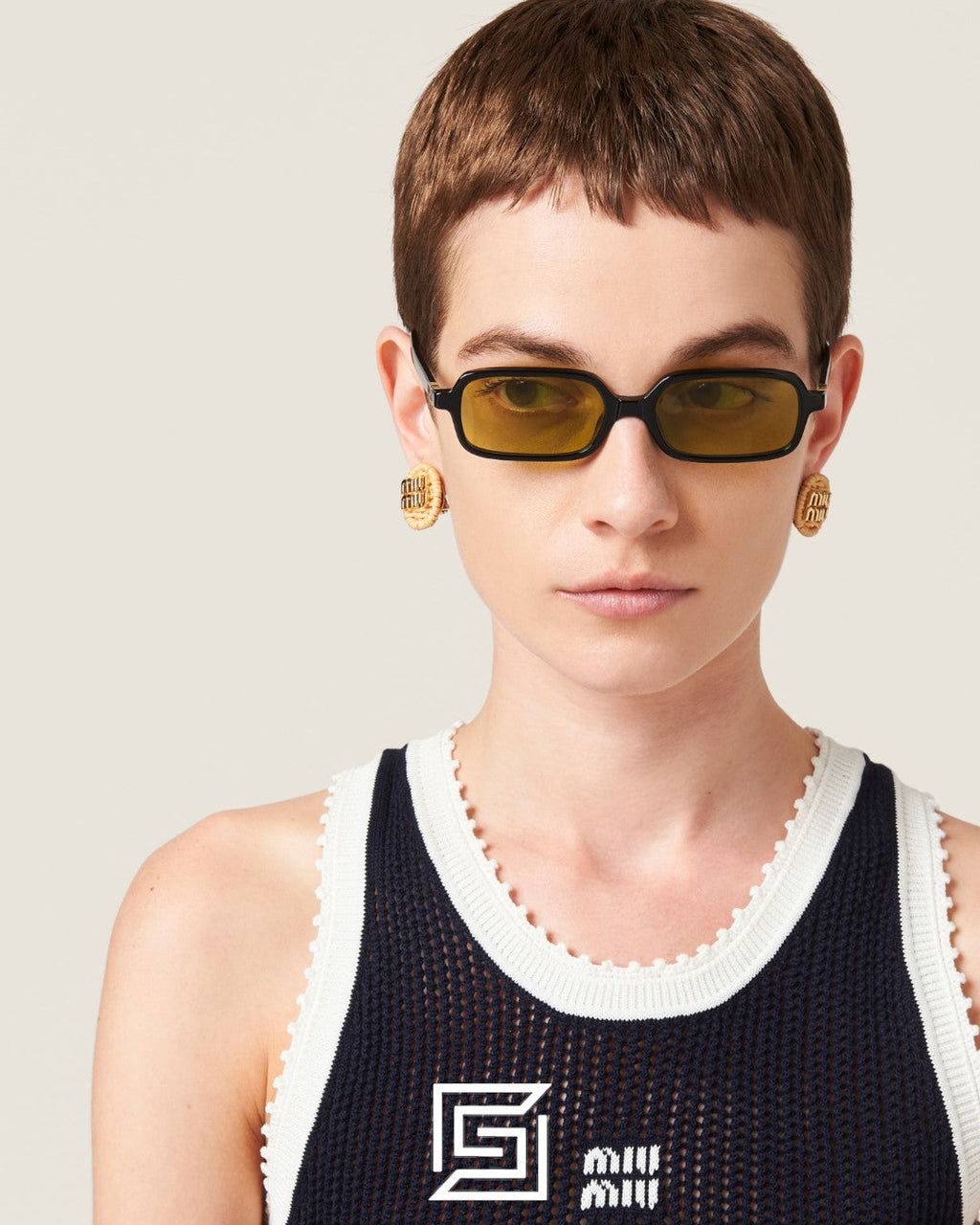 Miu Miu SMU11Z Green Lenses and Black Frame