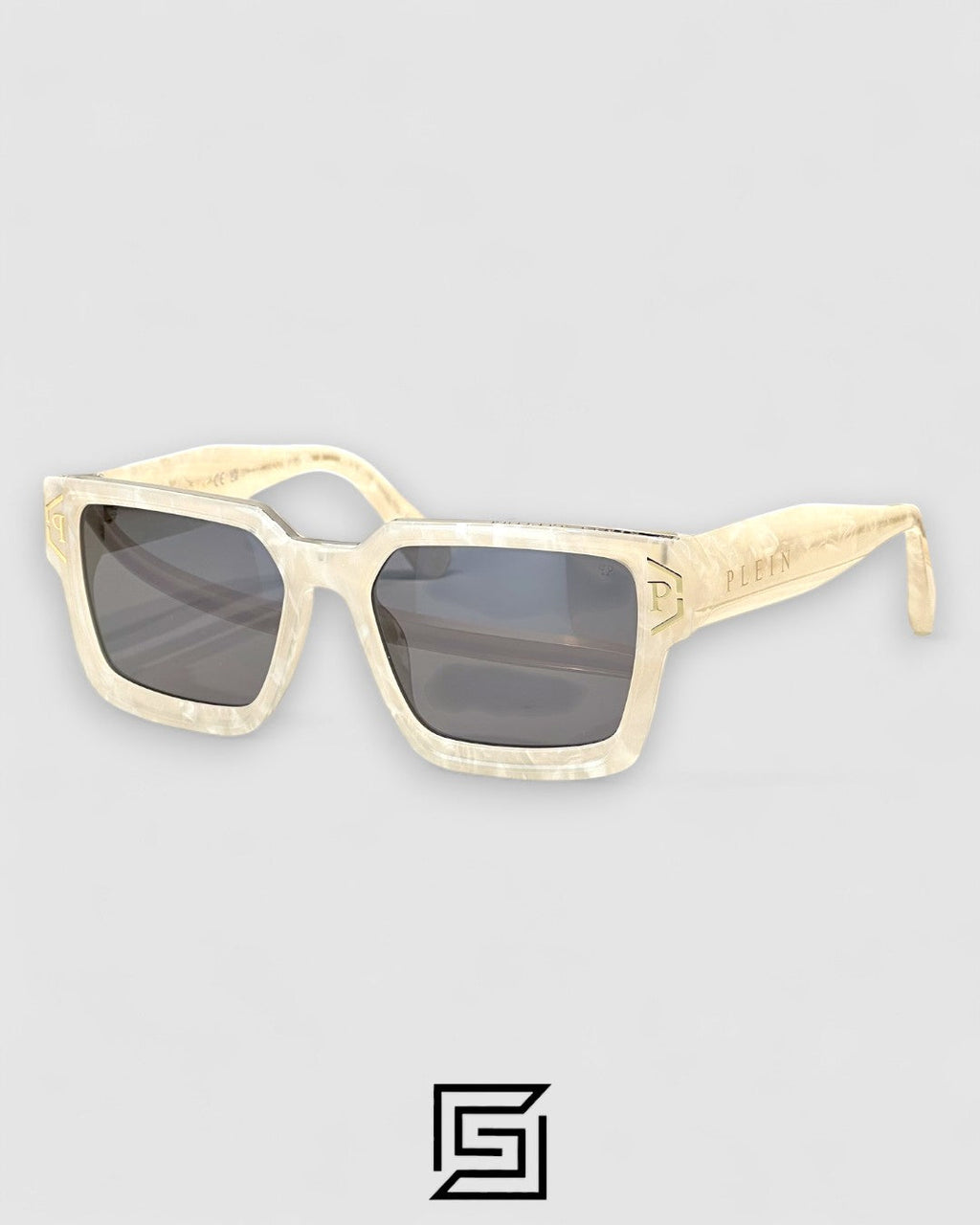 PHILIP PELEN SPP005 Black Lenses White Marbel Frame