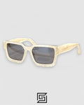 PHILIP PELEN SPP005 Black Lenses White Marbel Frame