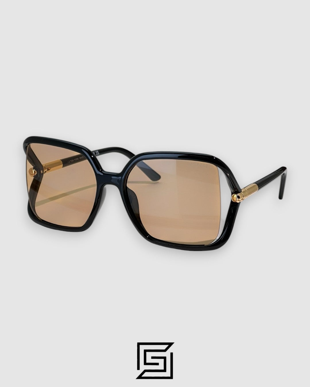 Tom Ford FT1089 Light Brown Lenses and Black Frame