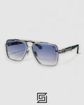 MAYBACH THE GRAND 2 Light Blue Leanses Silver Frame