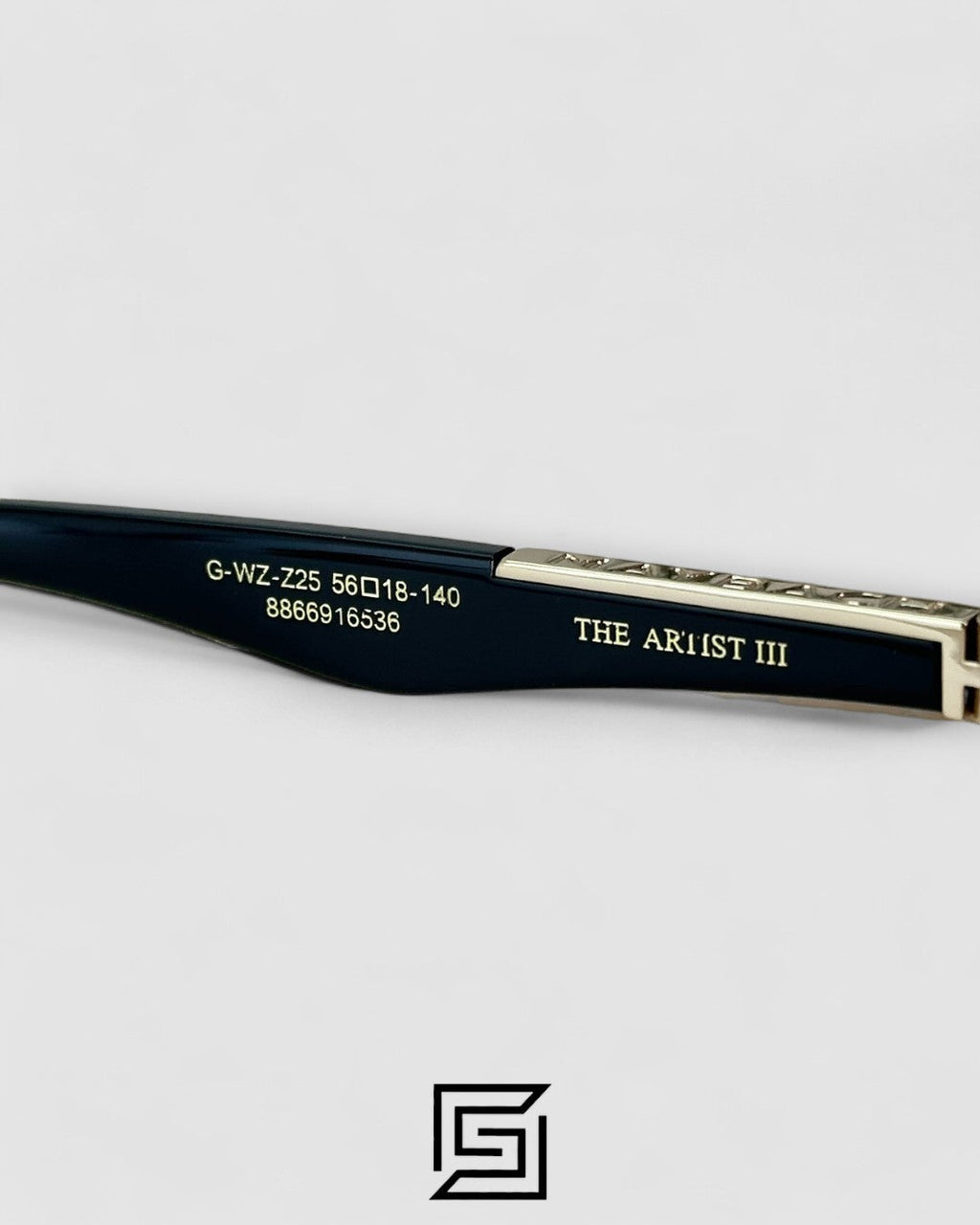 THE ARTIST 3 Grey Leanses Gold Framless Black Arm