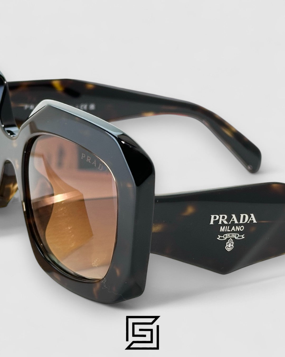 Prada SPR B23 Honey Lenses Tiger Brown Frame