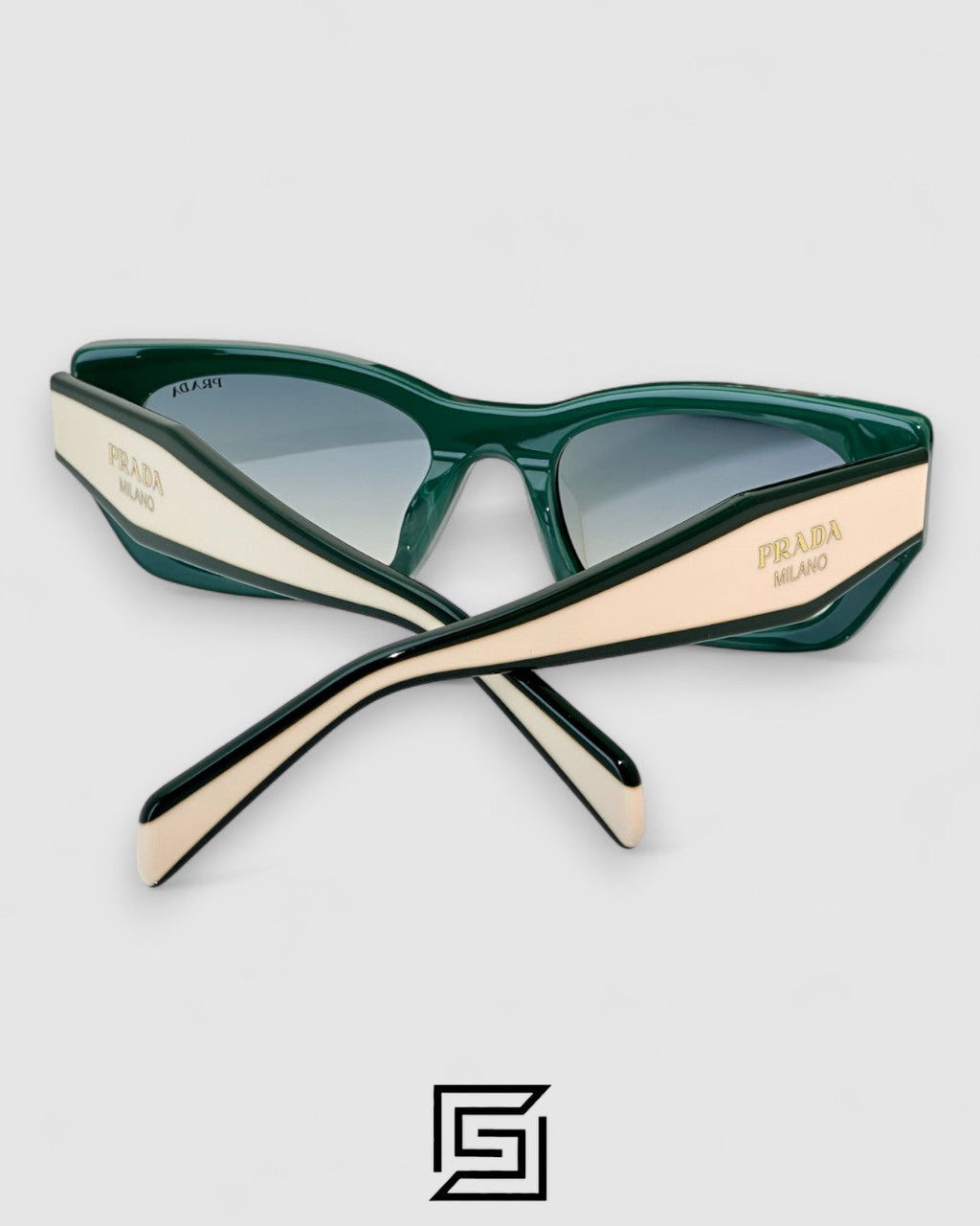 Prada PRB05 Grey Lenses Green Frame