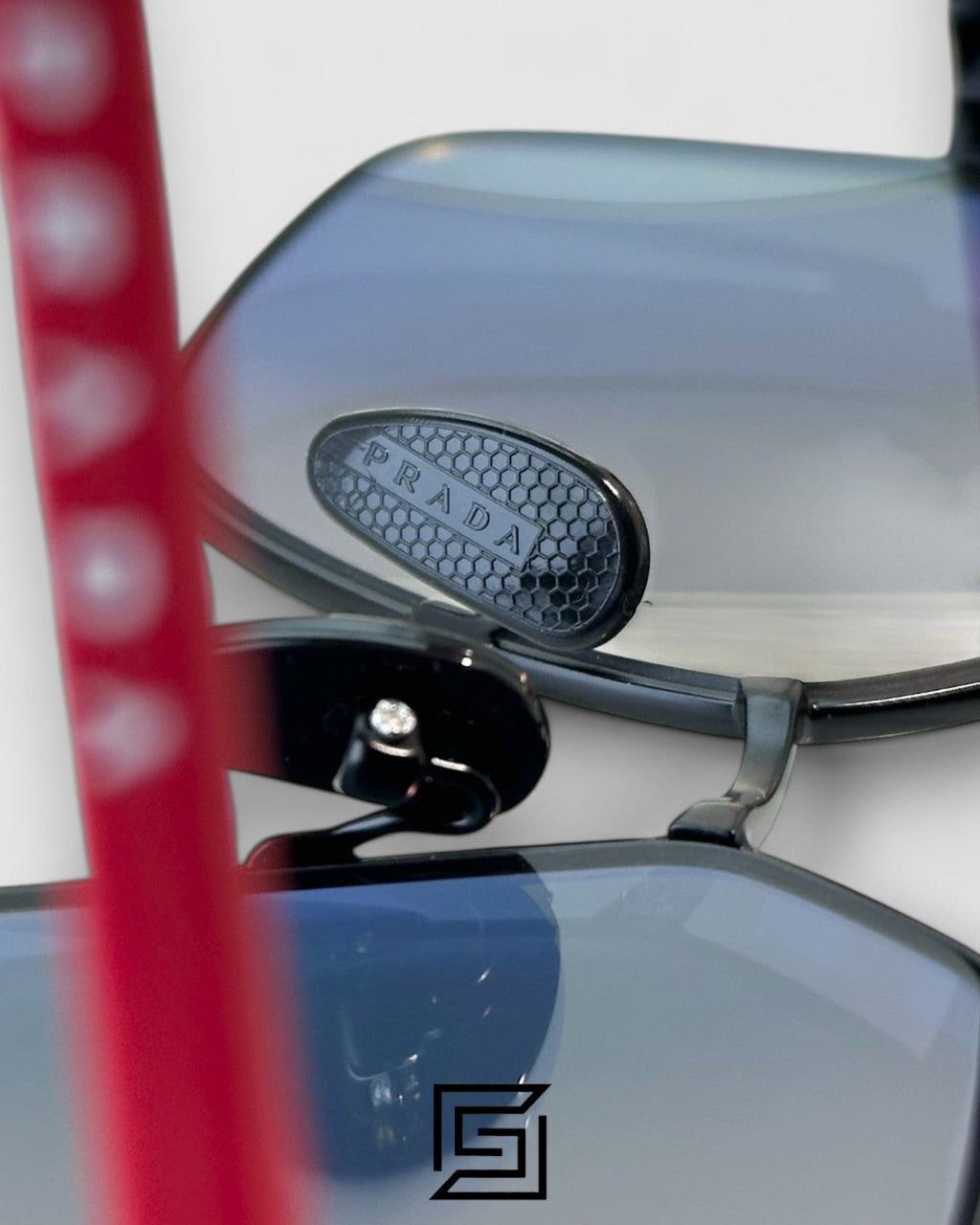 Prada SPS A50 Red Mirror Lenses Black Frame