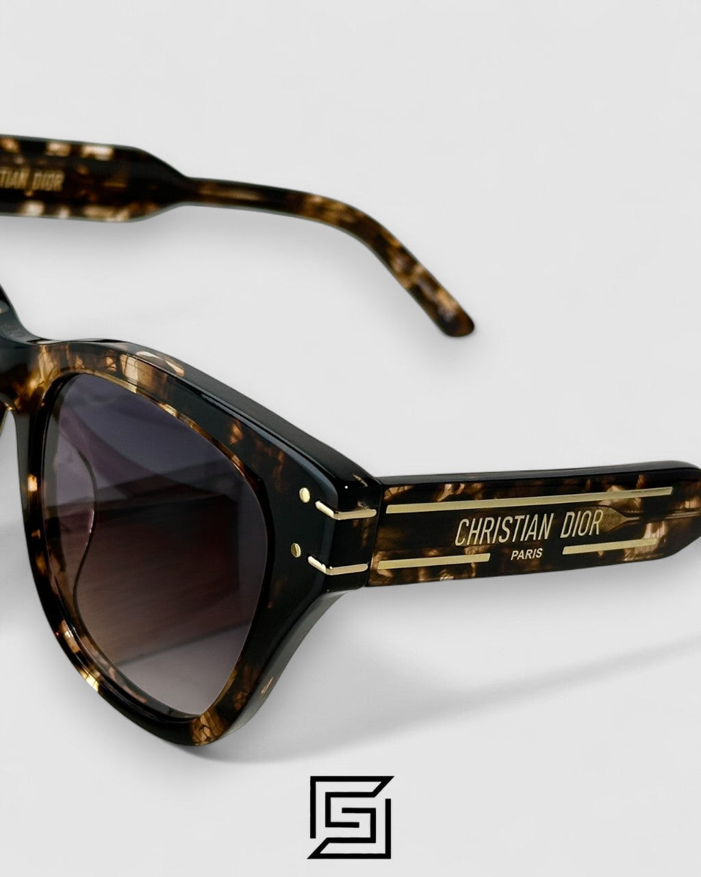 Dior Signature B4U Grey Leanses Tiger Brown Frame