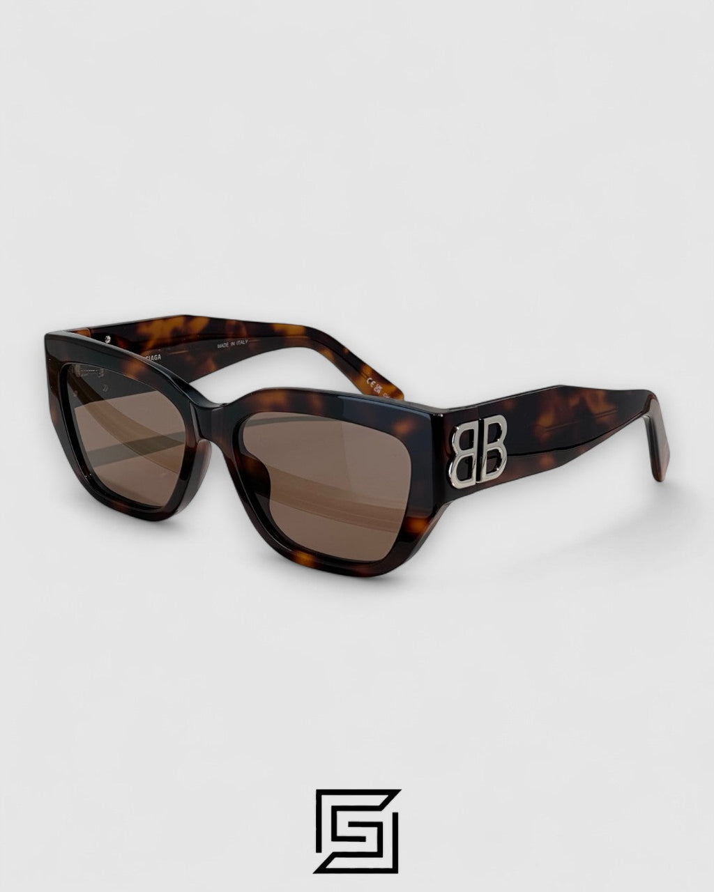 Balenciaga BB0361SK Brown Lenses Tiger Brown Frame