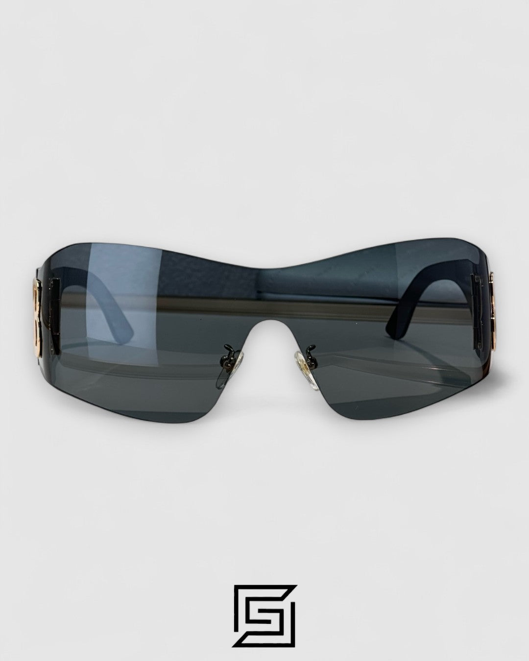 Balenciaga BB0359S Black Lenses Gold Logo