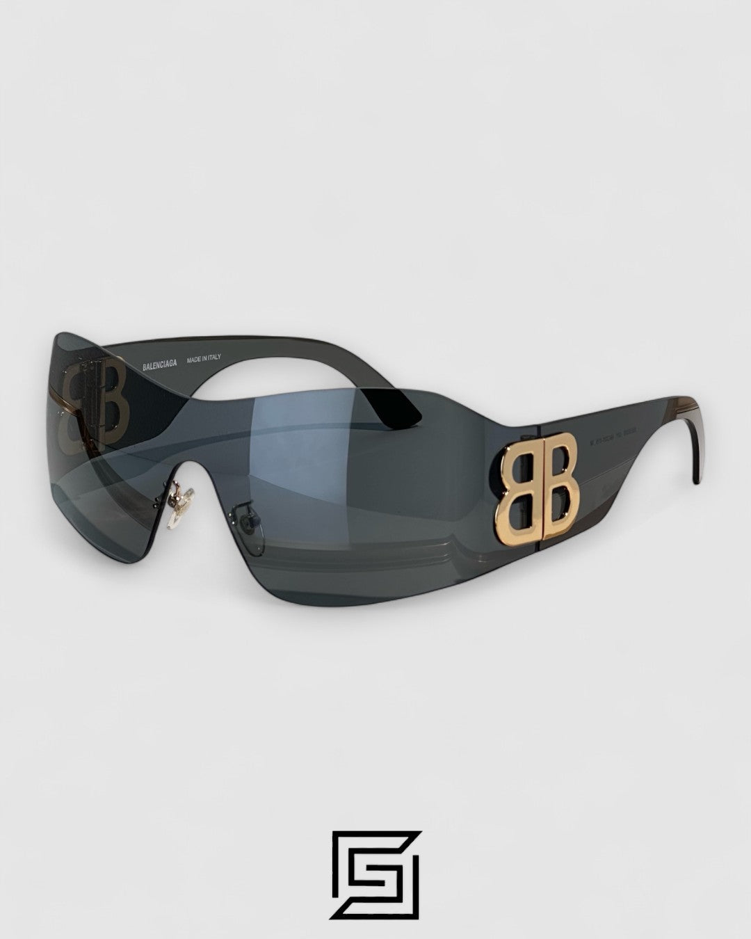 Balenciaga BB0359S Black Lenses Gold Logo