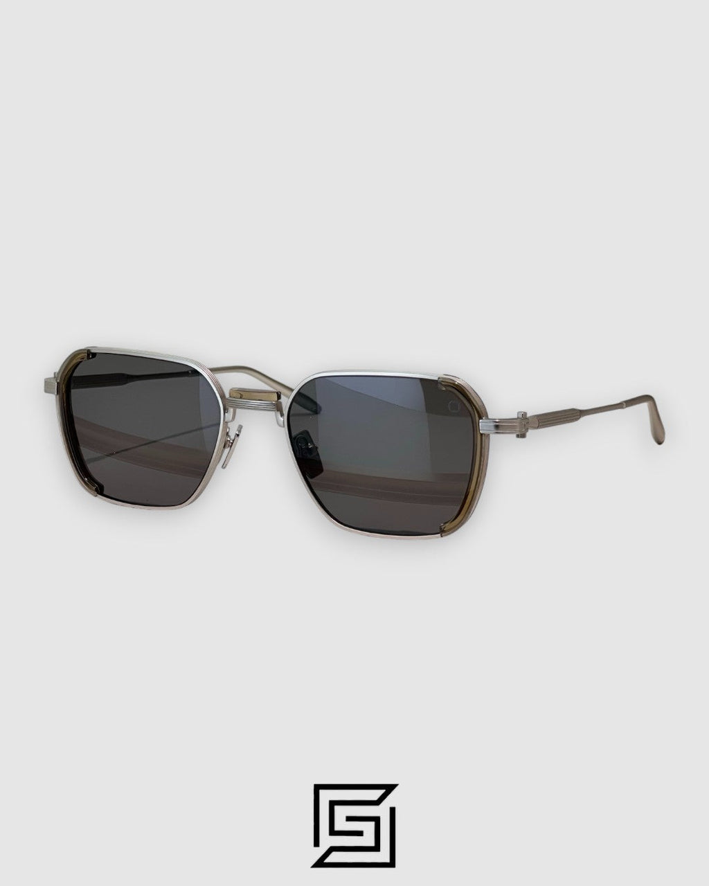 AKONI AKS-513B Black Leanses Silver Frame