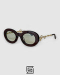 JACQUEMUS 235AC Light Green Lenses Transparent Purple Frame