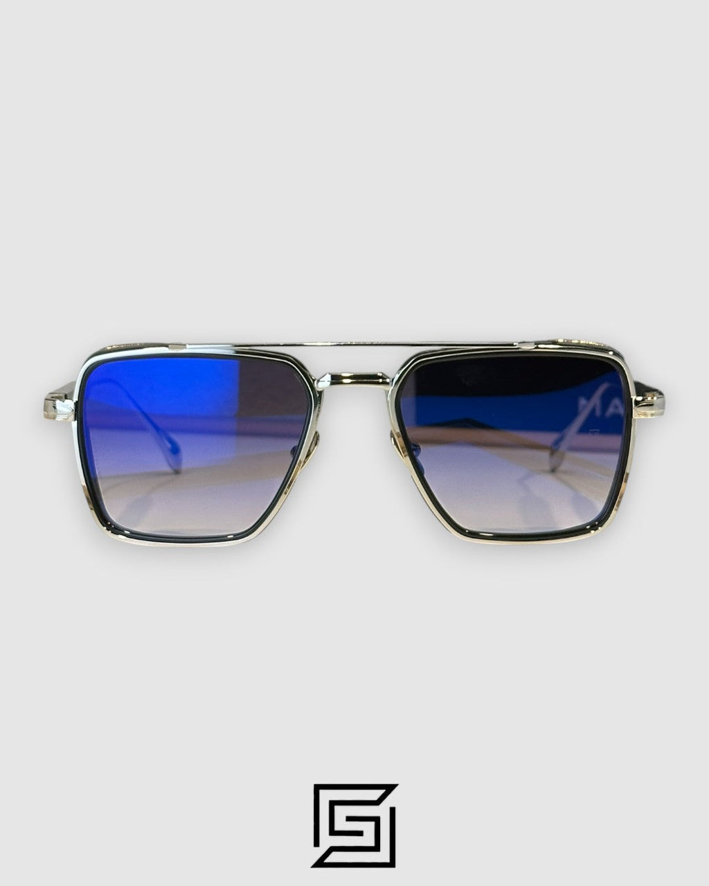 MAYBACH The PADKYLOBI Blue Reflection Lenses Silver Frame