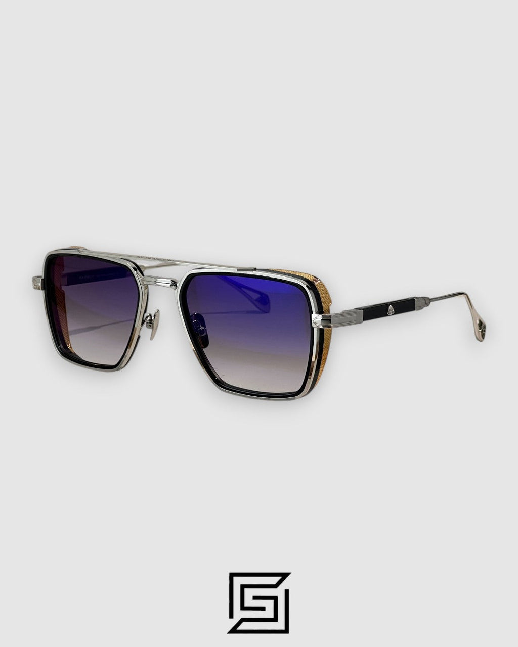 MAYBACH The PADKYLOBI Blue Reflection Lenses Silver Frame