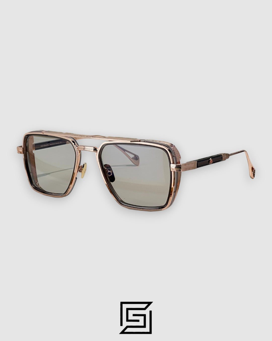 MAYBACH The PADKYLOBI Silver Reflection Lenses Rose Gold Frame