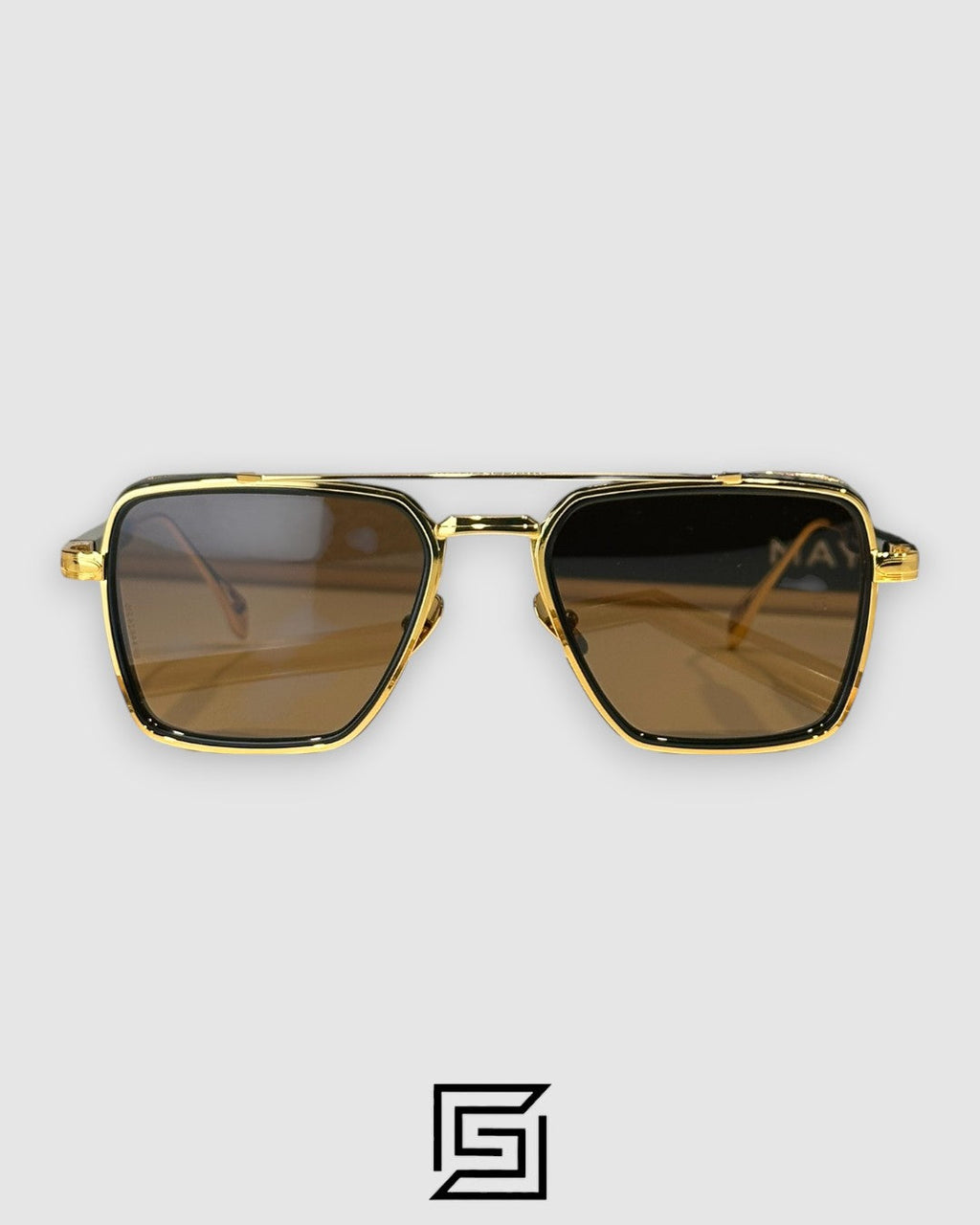 MAYBACH The PADKYLOBI Brown Lenses Gold Frame