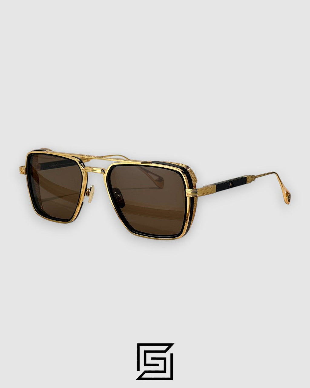 MAYBACH The PADKYLOBI Brown Lenses Gold Frame