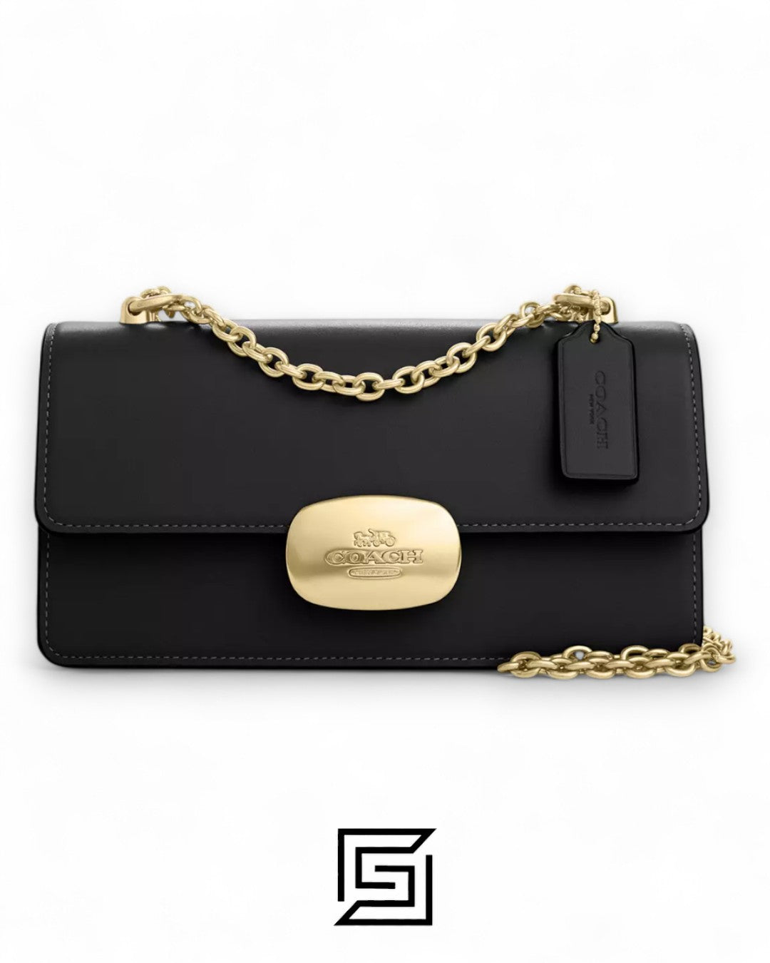 Coach Eliza Flap Crossbody Bag In Black – Style No. CR529 CP008