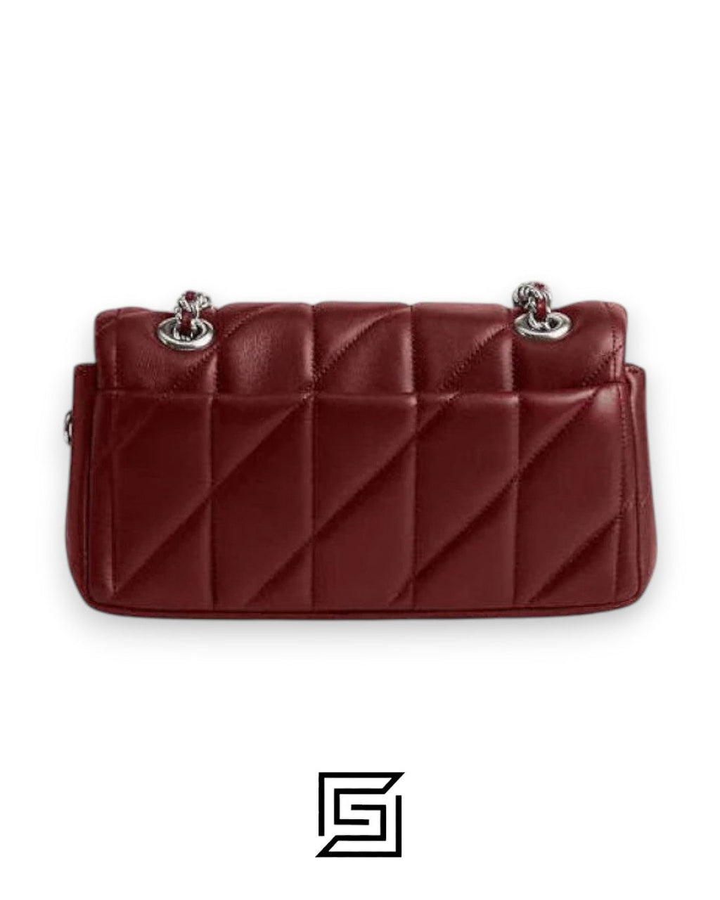 Coach Tabby Shoulder Bag 26 With Pillow Quilting Dark Ruby Silver – Style No. CP150