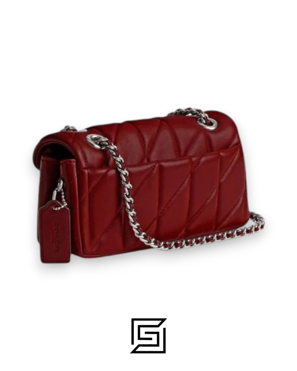 Coach Tabby Shoulder Bag 26 With Pillow Quilting Dark Ruby Silver – Style No. CP150