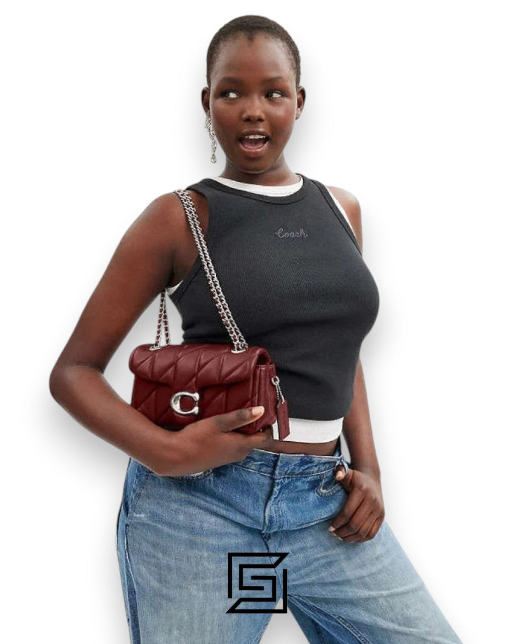 Coach Tabby Shoulder Bag 26 With Pillow Quilting Dark Ruby Silver – Style No. CP150