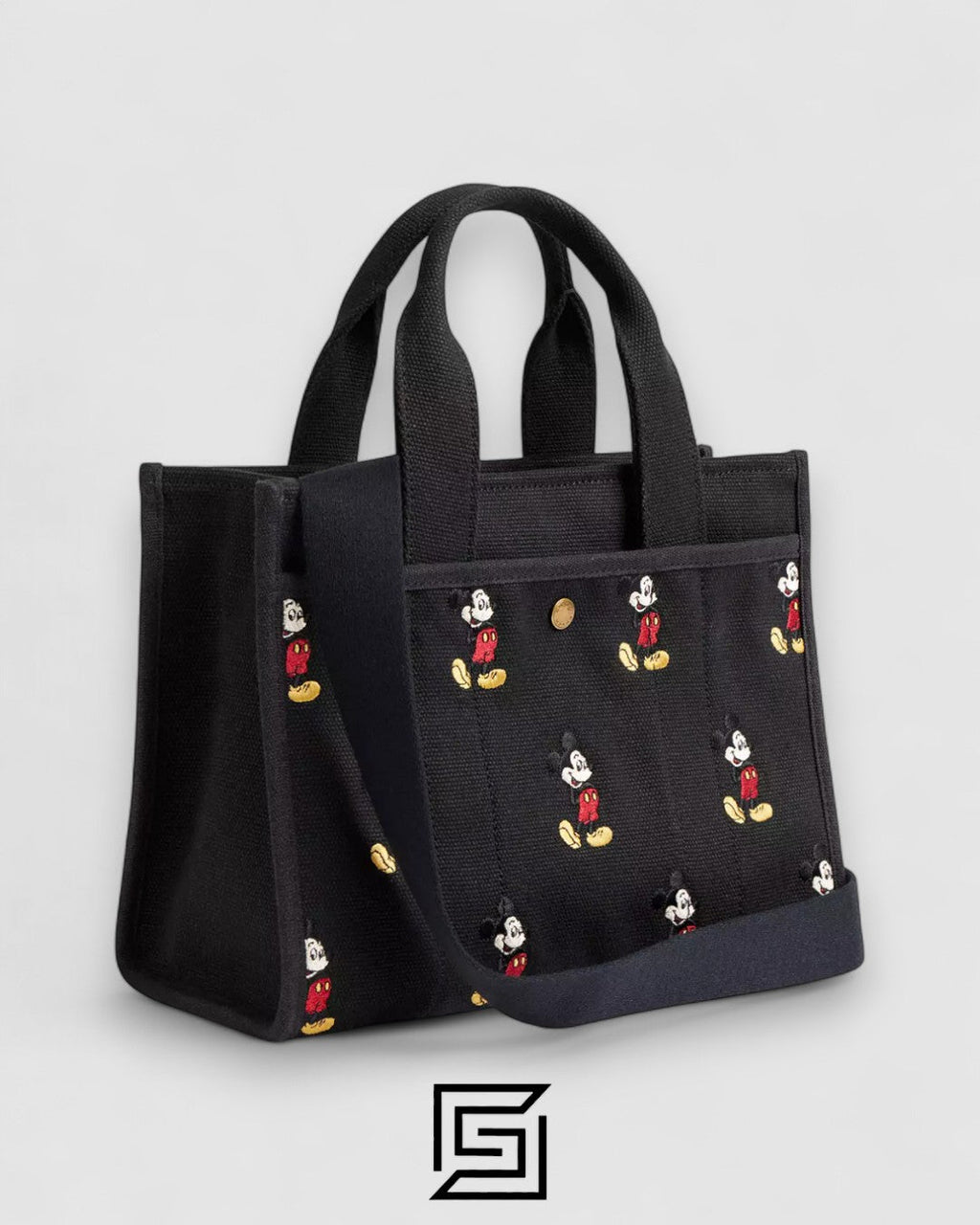 Disney X Coach Cargo Tote Bag 26 With Mickey Mouse In Regenerative Cotton Canvas – Style No. CAE70