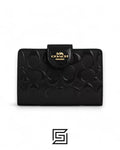 Coach Medium Corner Zip Wallet In Signature Leather in Black Style No. CV414