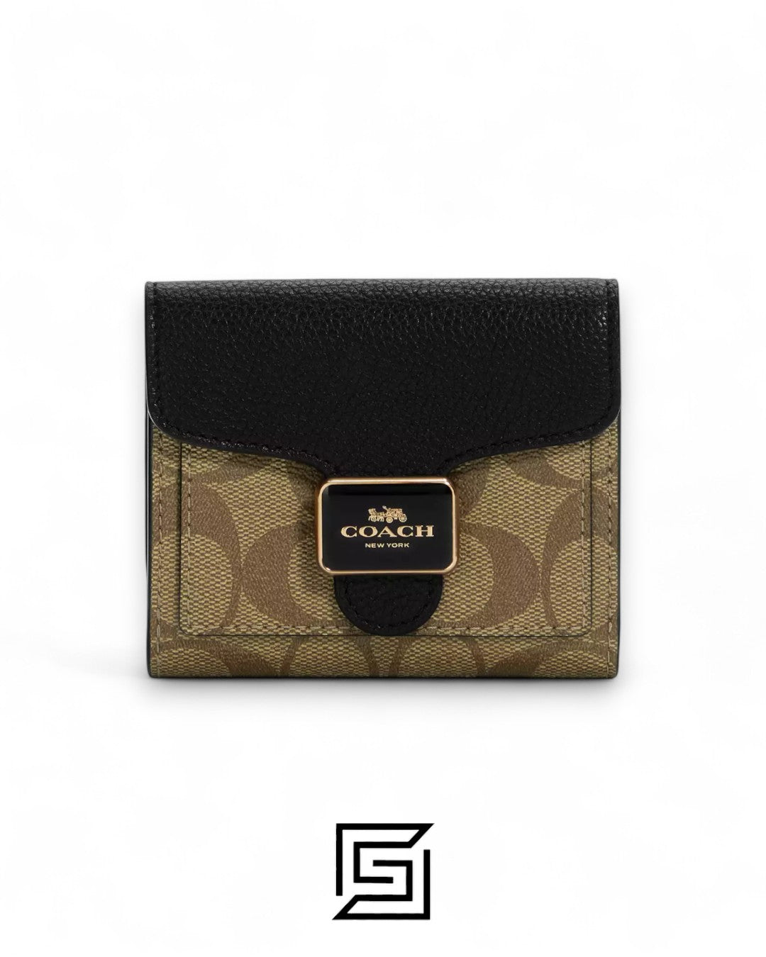 Coach wallets Pepper Wallet In Signature Canvas Black Style No. C7805