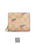 Coach Snap Wallet In Signature Canvas With Strawberry Print Style No. CB605