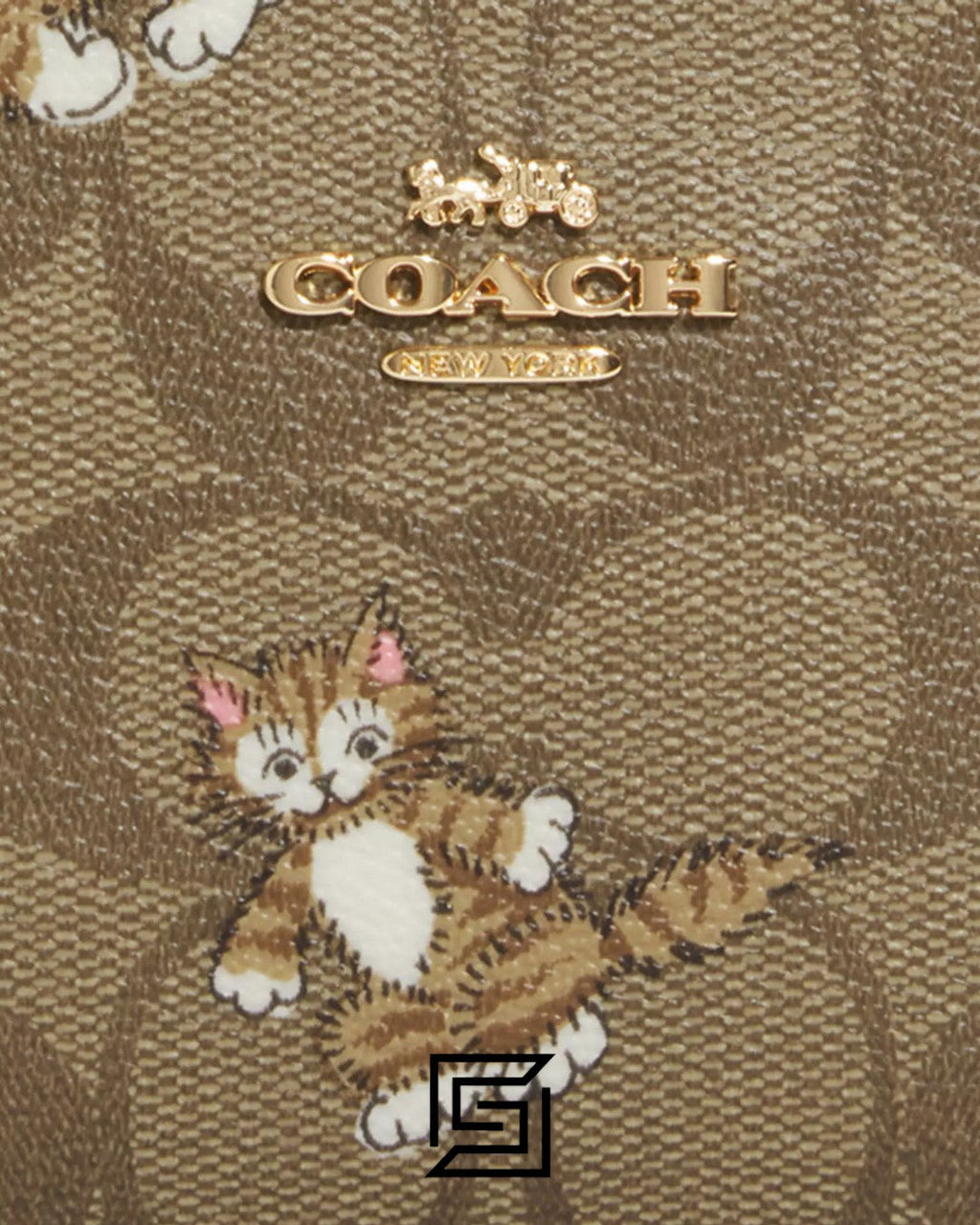 Coach Snap Wallet In Signature Canvas With Dancing Kitten Print – Style No. CC922