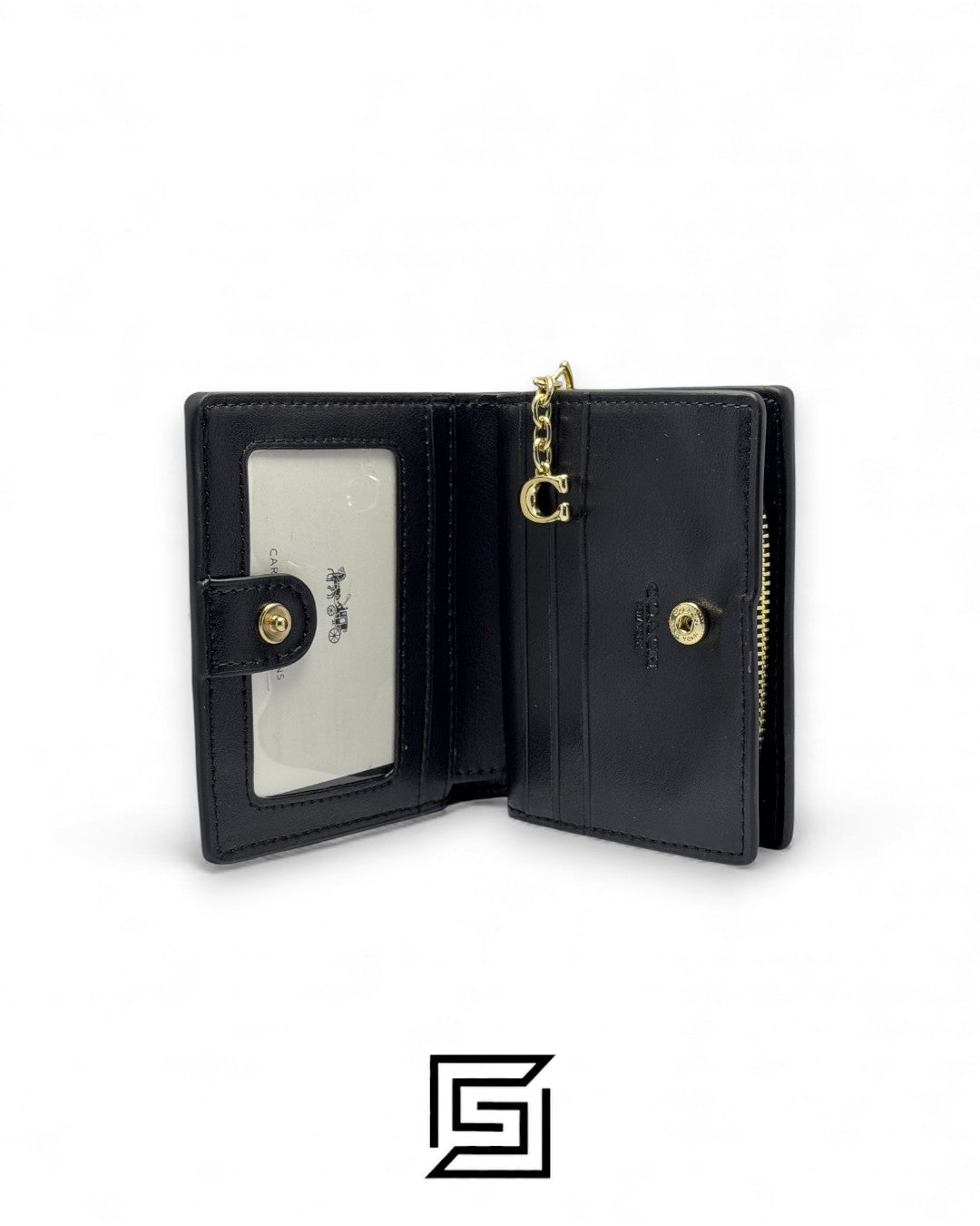 Coach Snap Wallet In Signature Black Style No. C7353