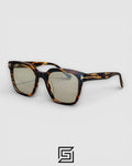 Tom Ford TF1162 Light Green Lenses and Tiger Brown Frame Luxury Sunglasses